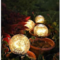 Miniatyrbild 4 av 5: Solcellsdrivna lampor, LED Crack Ball 2-pack Utomhusbelysning för trädgård, uteplats