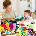 Miniatyrbild 5 av 5: 18st Animal Hand Puppet Making Kit DIY Art Craft Filt Socka