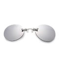 Pikkukuva 2 / 2: Klipsikiinnitteiset nenälasit pyöreät kehyksettömät Matrix Morpheus -aurinkolasit Mini kehyksettömät vintage-miesten silmälasit UV400 Silver
