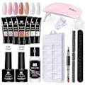 Miniatyrbild 1 av 2: 15ml nagelförlängningslimset nagelform dubbelt huvud borste nagelkristall förlängningslimset nagellack limset