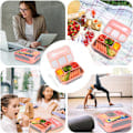 Pikkukuva 5 / 5: Aikuisten Bento-rasia, lasten tiivis lounasrasia, astianpesukoneen, pakastimen ja mikroaaltouunin kestävä, BPA-vapaa Pink