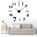 Miniatyrbild 3 av 5: DIY Väggklocka Modern Unik Siffror Design Dekorativ, Silver