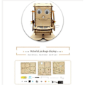 Miniatyrbilde 2 av 5: Robot som spiser mynter - Tremodell for DIY, undervisning, læring, STEM-prosjektsett for barn, vitenskapelig eksperiment, tremonteringsett