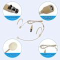 Miniatyrbillede 4 af 5: Dobbelt Ørekrog Headset Mikrofon XLR 4Pin TA4F Kondensator Headworn Mikrofon til SHURE