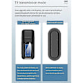 Miniatyrbillede 4 af 5: Bluetooth 5.0 Sender og Modtager, 2 i 1 Trådløs Adapter med LCD Display 3.5mm AUX USB Stereo til PC TV Bil Hovedtelefoner js