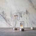 Miniatyrbillede 5 af 5: Ledningsfri Bordlampe Dæmpbar Vandafvisende Metal USB Genopladelig Bordlampe -1stk-Sølv
