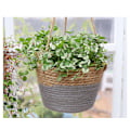 Miniatyrbilde 2 av 4: Jute Tau Hengeplanter - Sammenleggbar Sjøgress Makrame Kurv