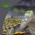 Miniatyrbilde 5 av 5: Reptil Vann Matmater Bladform Sikkerhet Glatt Overflate Krypdyrskål Multifunksjonell Fôringsbasseng Amfibier Kjæledyrutstyr
