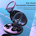 Miniatyrbild 2 av 5: Mpow Bluetooth Headset 5.2 Tws Trådlösa Hörlurar Öronsnäckor Hörlurar Öronkrok