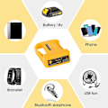 Miniatyrbilde 3 av 5: USB-laderadapter for Dewalt 18V 20V Li-ion batteri