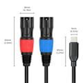 Pikkukuva 2 / 5: Type C - kaksois-XLR-uros Aux-äänikaapeli USB C - kaksois-XLR-kaapeli 200 cm