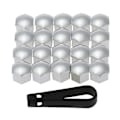 Miniatyrbild 3 av 5: 4x20st Universal 17mm Hjulmutterkåpor Lug Nut Caps Skruvskydd Silver