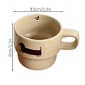 Miniatyrbilde 5 av 5: Keramisk Dachshund Kopp Morsom Søt Pølsehund Kaffekopp med Håndtak for Hjemmefest