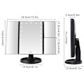 Miniatyrbild 6 av 6: Sminkspegel med pekskärm med 22 LED-lampor WH 22 Lights Set D