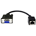 Pikkukuva 1 / 5: RJ45 - RS232 DB9 9-nastainen uros - RJ45 naaras CAT5 Ethernet-konsolit Ethernet-jatkoadapterit tiedonsiirtokaapeli FM
