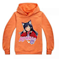 Miniatyrbillede 2 af 3: Ny Drenge Piger Casual Langærmet Hættetrøje Aphmau Børn Hættetrøje Sweatshirt Toppe Gave 3-4Years Orange