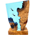 Miniatyrbillede 2 af 5: Oceanhval Surfing Bordpynt Lampe Træ Harpiks Lampe Bord Natlys Fødselsdag Lampe 6*4 tommer