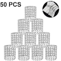 Miniatyrbillede 2 af 5: 50 stk. servietringe, rhinestone servietringe diamantudsmykning