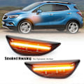 Miniatyrbillede 1 af 5: 2 stk. LED Dynamisk Blinklys Position Sidemarkeringslys Parkeringsindikator Til Opel Mokka X Chevrolet Trax Buick Encore Non Dynamic Black