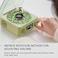 Pikkukuva 5 / 5: Pieni Retro Vinyyli Johdoton Kaiutin Bluetooth-yhteensopiva Kaiutin Yölamppu Toimistoon Makuuhuoneeseen