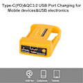 Miniatyrbilde 2 av 5: USB-laderadapter for Dewalt 18V 20V Li-ion batteri