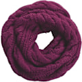 Miniatyrbillede 1 af 5: Dame Tyk Ribstrikket Vinter Infinity Circle Loop Halstørklæde Premium Twist Purple Red Grape