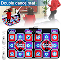 Miniatyrbilde 4 av 5: Dobbel Dansematte for Barn og Voksne, Dobbel Bruker Kablet Dansematte, Sklisikker Spillmatte med 2 Fjernkontroller for PC