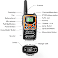 Miniatyrbillede 3 af 5: Kryc Walkie Talkies, Walkie Talkies med lang rækkevidde til voksne med 22 Frs-kanaler, Familie Walkie Talkie med LED-lommelygte Vox LCD-display til vandreture