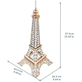 Miniatyrbillede 2 af 4: Eiffeltårnet 3D Træpuslespil til Børn og Voksne 58 cm Samlet Hjernevrider Konstruktions Byggeklodser