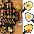 Miniatyrbillede 3 af 5: Raclettepander med non-stick | Pakke med 1 til 12 | Mini firkantet raclette | Kompatibel med Tefal raclette maskine | Ergonomisk design og let at rengøre Triangle