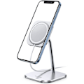 Miniatyrbilde 1 av 5: Telefonstativ for MagSafe-lader - Justerbar ladestasjon i aluminium for skrivebord, 360 graders rotasjon, kompatibel med Apple iPhone 15 14 Plus 13 12