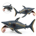 Miniatyrbillede 5 af 5: Stor Megalodon Shark Legetøj Praktisk Evne Rustfast Best Collection Realistisk Havdyr Hvid Haj Figur til indretning C