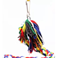 Miniatyrbild 4 av 4: Fågelrep-pinne, papegojklätterrep, färgglad klätterrep-gunga med klocka och hängklämma, fågelrep-bungee-leksak för fåglar, undulater, parakiter