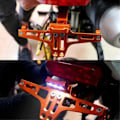 Miniatyrbillede 3 af 5: LED Motorcykel Nummerplade Lys Dekorativ Lampe Universal Aluminium Legering Baglygte Nummerplade Red