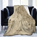 Miniatyrbillede 1 af 5: Kort over Midgård Ringenes Herre Ultra-Blødt Micro Fleece Tæppe Til Sofa Plys Kastetæpper til Egnet ch,Multifarvet a1190