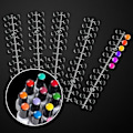 Miniatyrbillede 1 af 5: 240 stk. Runde Falske Negle Display Tips - Transparent Neglekunst Display Kort Neglekunst Farve Display Tips Værktøj Negleprøve