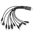 Pikkukuva 1 / 5: Universaali USB - Multi Plug Matkapuhelin Laturijohto 10 in 1 USB-johto 20CM