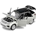Miniatyrbillede 2 af 5: 1:32 Range Rover Sport Simulations Legetøjsbil Model Legering Træk Tilbage Børnelegetøj Samling Gave Off-road Køretøj A268 silver