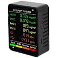Miniatyrbild 1 av 4: 6-i-1 PM2.5 PM10 HCHO TVOC CO CO2 Luftkvalitetsdetektor CO CO2 Formaldehydmonitor Hemmakontor Luft