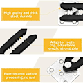 Miniatyrbillede 3 af 5: 4 stk. Sektions Sofa Connector, Heavy Duty Sofa Snap Alligator Sofa Connector Sofa Interlocking Connector Møbel Joint Snap Med Monteringsskruer