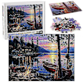 Miniatyrbilde 1 av 5: 1000 brikker Darrell Bush Lake Puslespill DIY Leker Montering Bilde Dekorasjon