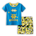 Pikkukuva 1 / 2: 4-7-vuotiaat Lasten Pojat Tytöt Minions Sarjakuva Pyjama Lyhythihainen T-paita Shortsit Setti Kesä Loungewear Yöasut C 6 years old