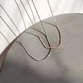 Miniatyrbillede 5 af 5: 14K Guld/Sølvbelagt Slangekæde Halskæde Sildebenshalskæde Guld Choker Halskæder til Kvinder Pige Gaver Smykker 1,5/3/5MM(B) 14\"/16\"(L)