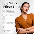 Miniatyrbilde 4 av 4: Dame øredobber i sterlingsølv med kraftsteiner, innstikkslås/klipslås, nikkelfri, egnet for allergikere
