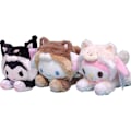 Pikkukuva 3 / 5: Plush-lelu Nukke Cosplay Shiba Inu Koira Sarja Pehmeä Plush-lelu Tytöille Syntymäpäivälahjat 16X28CmMusta