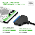 Miniatyrbillede 2 af 5: USB 3.0 til SATA 22-pins 2,5\" Harddisk SSD Adapter Connector Pinout SATA