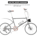 Miniatyrbillede 3 af 5: Ebike Forlygte Indbygget Højttalerindgang 12v 36v 48v 60v 80v Led Lys E-cykel Lys Og Elektrisk Scooter-YUHAO