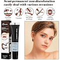 Miniatyrbillede 4 af 5: Øjenbrynsfarve, Peel Off Øjenbryns Gel Kit, Mørkebrun Semi-Permanent Øjenbrynsfarve Med 10 Stk. Øjenbryns Stempel Skabelon, Til Tynde Overplukkede Øjenbryn Holder Op Til