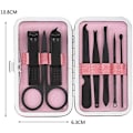 Miniatyrbild 2 av 5: 8 st Rostfria Nagelknipsare Set Professionell Sax Kostym Nagelverktyg Låda Trimmer Grooming Manikyr Klippare Kit (Färg : Grå)