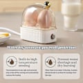 Miniatyrbilde 3 av 5: Hardkokt Egg Koker Steamer 2 Egg Kapasitet Myke Medium Harde Innstillinger